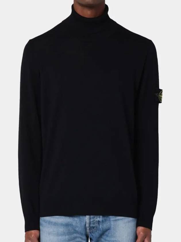 Light Pure RWS Wool Turtleneck Black - STONE ISLAND - BALAAN 3