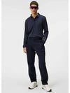 Tour Tech Long Sleeve Polo Shirt Navy Melange - J.LINDEBERG - BALAAN 4