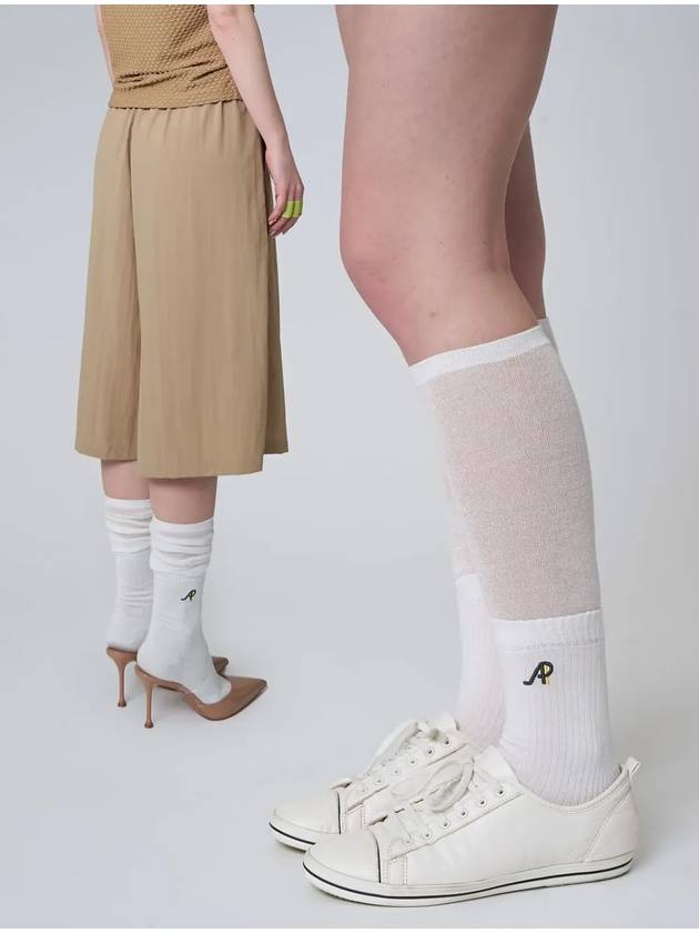 Double Layer Knee Socks White - ATHPLATFORM - BALAAN 1