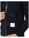 Center Back Stripe Cotton Zip Up Hoodie Navy - THOM BROWNE - BALAAN 7