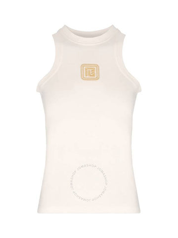 Balmain Retro Logo Embroidered Tank Top Size X Small - BALMAIN - BALAAN 1