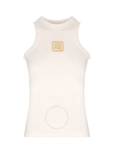 Balmain Retro Logo Embroidered Tank Top Size X Small - BALMAIN - BALAAN 1