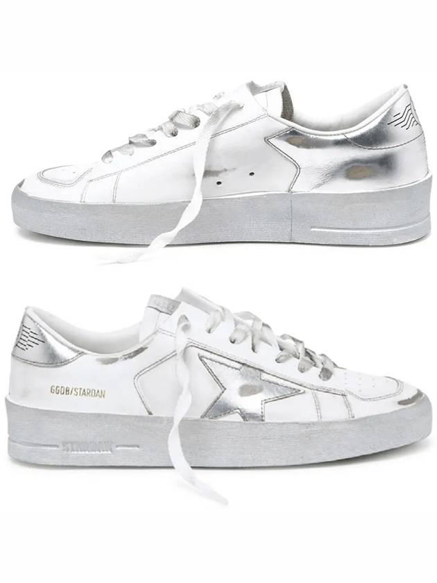 Star Dan Silver Tab Low Top Sneakers White - GOLDEN GOOSE - BALAAN 2