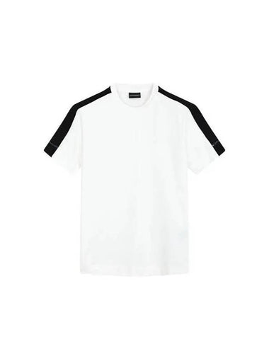 Men s Jacquard Logo Line T Shirt White 271260 - EMPORIO ARMANI - BALAAN 1