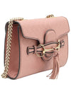 Pink Micro Cima Gold Horsebit Tassel Emily Mini Shoulder Bag - GUCCI - BALAAN 3