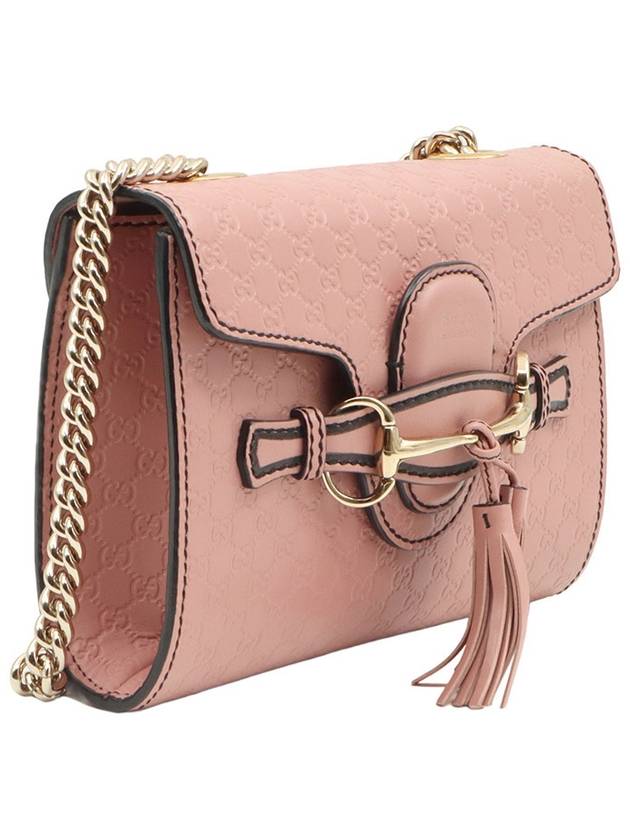 Pink Micro Cima Gold Horsebit Tassel Emily Mini Shoulder Bag 449636 - GUCCI - BALAAN 4