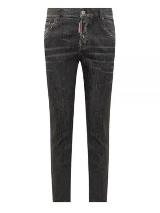 Cool Girl Low-Rise Cropped Jeans Black - DSQUARED2 - BALAAN 2