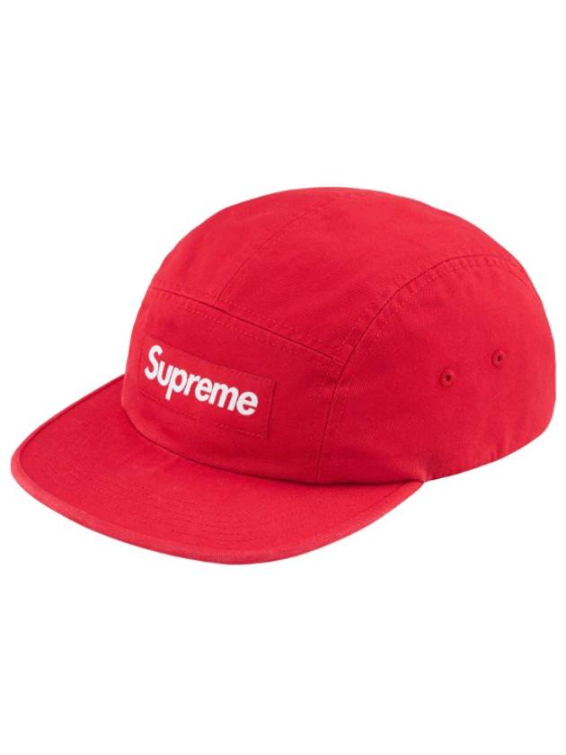 Washed Chino Twill Camp Cap Red FW23H61 - SUPREME - BALAAN 1