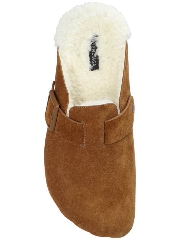 Sunday Shearling Mules Beige - BALENCIAGA - BALAAN 7