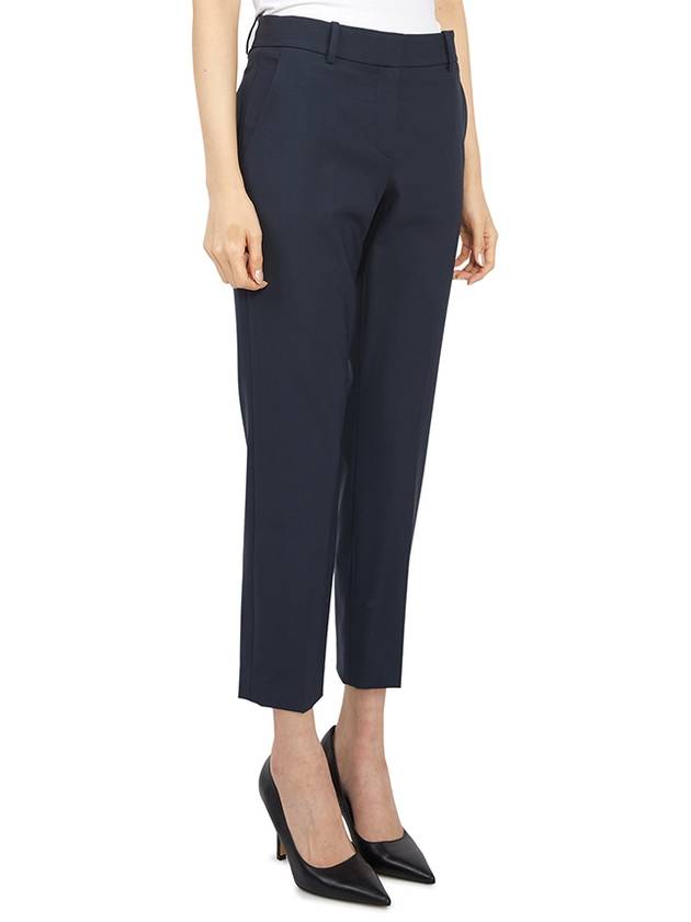 Women's Good Wool Treeca Crop Pants Navy - THEORY - BALAAN 4