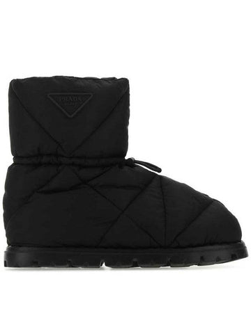Men's Re-Nylon Padded Winter Boots Black - PRADA - BALAAN.