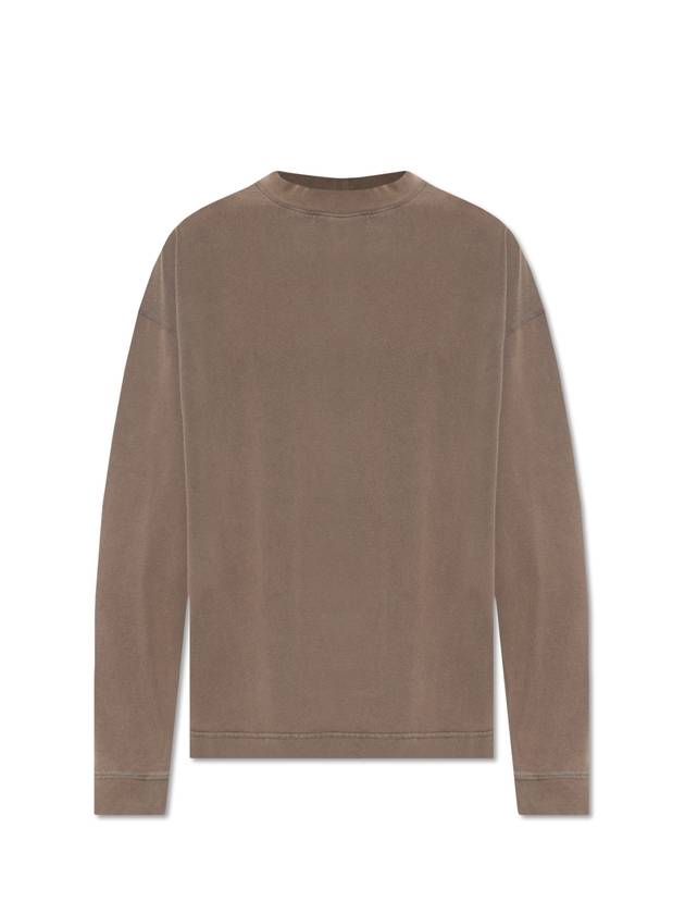 Crew Neck Long Sleeve T-Shirt Brown - ACNE STUDIOS - BALAAN 2