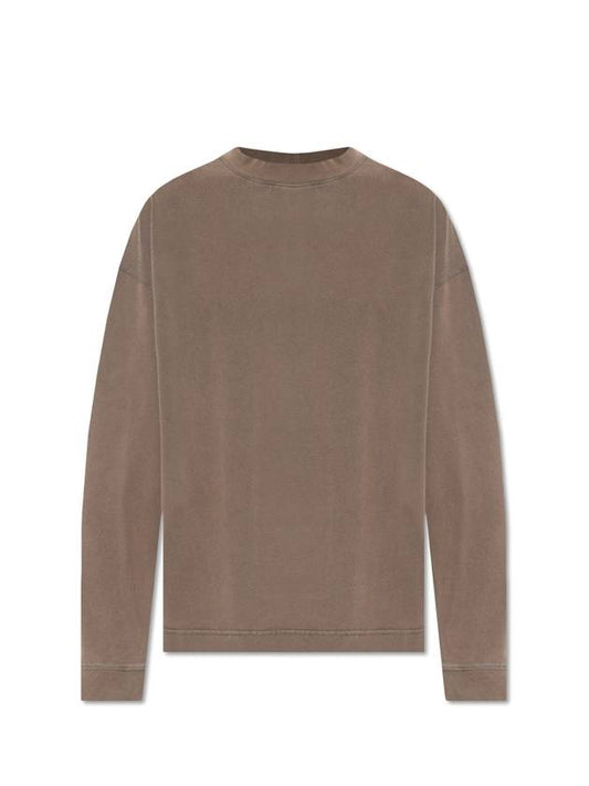 Crew Neck Long Sleeve T-Shirt Brown - ACNE STUDIOS - BALAAN 2