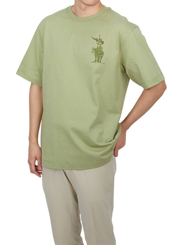 EKD Cotton Short Sleeve T-Shirt Sage Green - BURBERRY - BALAAN 5