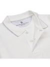 Logo Embroidered Short Sleeve Polo Shirt White - BRUNELLO CUCINELLI - BALAAN 7