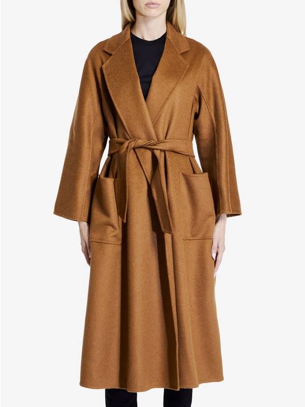 Ludmilla Belted Single Coat Brown - MAX MARA - BALAAN 2