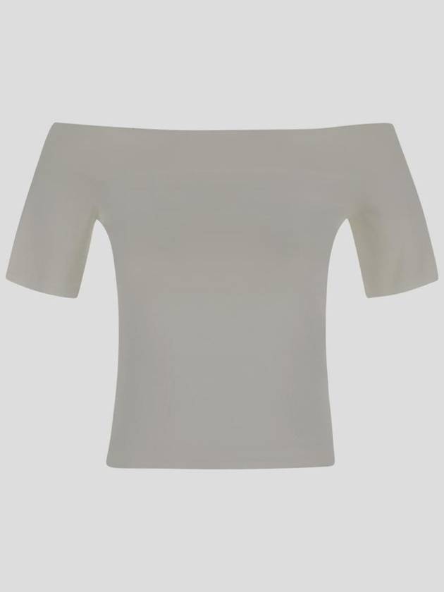 Off Shoulder Short Sleeve T-Shirt White - ALEXANDER MCQUEEN - BALAAN 2