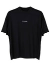 Logo Print Short Sleeve T-Shirt Black - JIL SANDER - BALAAN 2