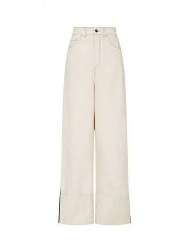 Women s Roll up Line Denim Pants Ivory 271632 - EMPORIO ARMANI - BALAAN 1