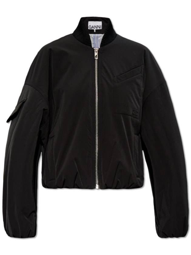 Ganni Bomber Jacket, Women's, Black - GANNI - BALAAN 1