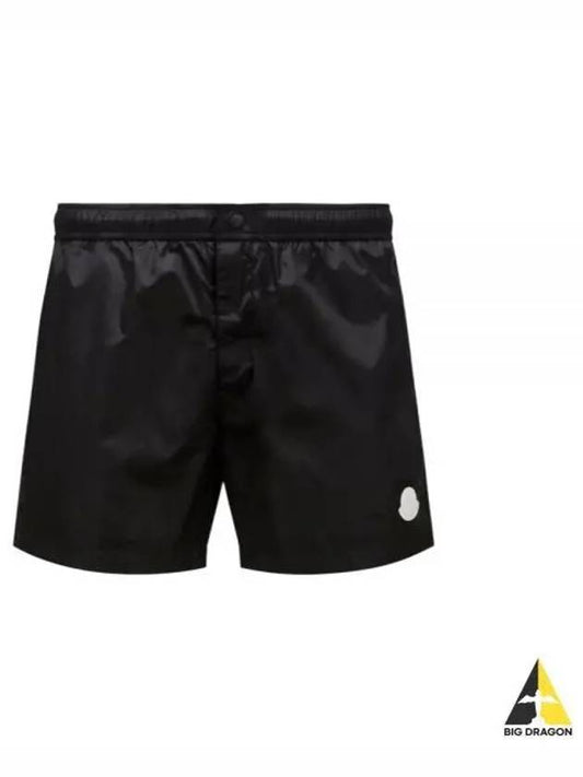 Men's Logo Nylon Swim Shorts Black - MONCLER - BALAAN 2