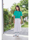 Recycled Maxi Skirt White Melange Grey - THE GREEN LAB - BALAAN 3