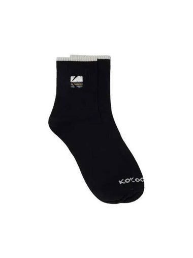 KODAK Rainbow Embroidered Ankle Socks BLACK - KODO - BALAAN 1