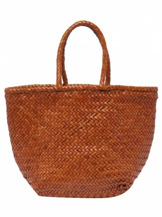 Grace Small Leather Basket Tote Bag Tan - DRAGON DIFFUSION - BALAAN 1