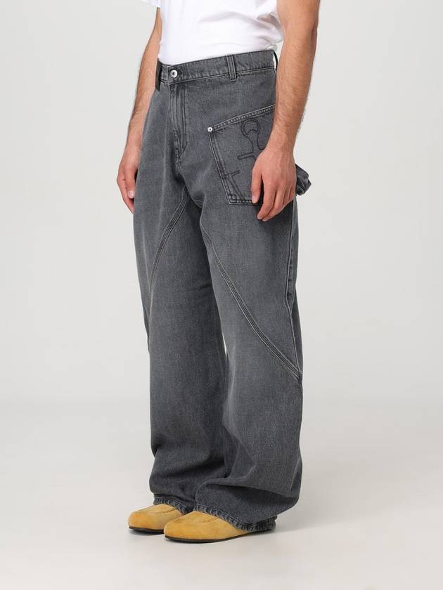 Twisted Oversized Fit Wide Jeans Grey - JW ANDERSON - BALAAN 5