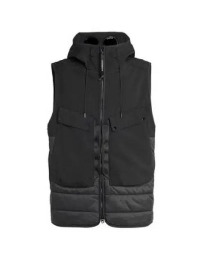 Shell R Mix Goggle Hooded Padded Vest Black - CP COMPANY - BALAAN 2