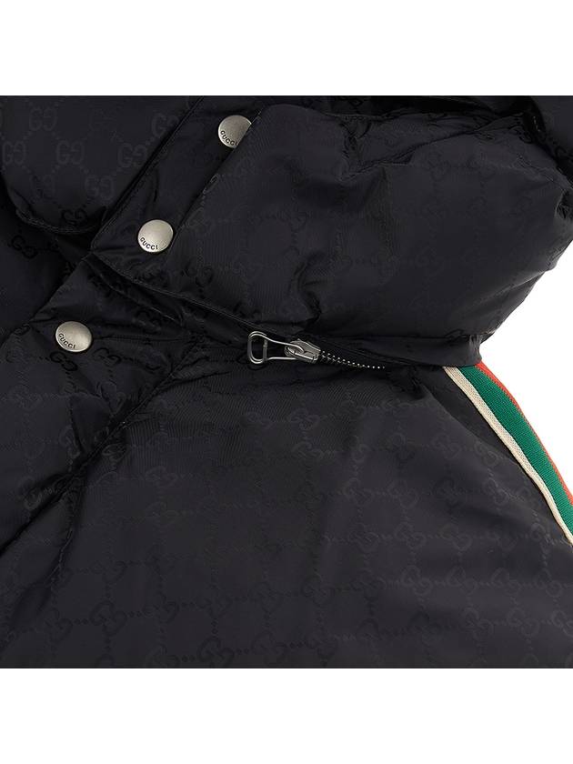 GG Jacquard Hooded Padding Jacket Black - GUCCI - BALAAN 8