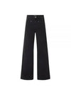 Denim Straight Pants PA0052FAB1H06I01BK Black - ISABEL MARANT - BALAAN 2