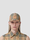 logo applique vintage check ball cap beige - BURBERRY - BALAAN 5