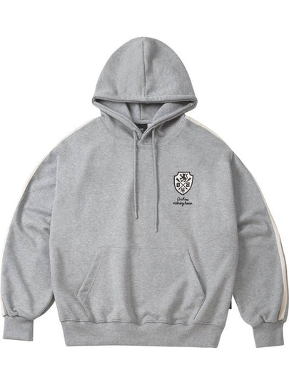 Sporty Embroidered Track Balloon Hoodie Grey - MOO - BALAAN 2