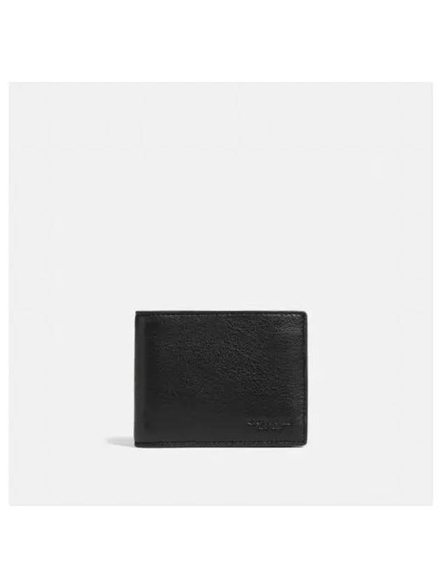 Slim Billfold Half Wallet Black - COACH - BALAAN 2