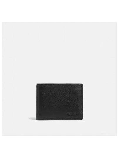 Slim Billfold Half Wallet Black - COACH - BALAAN 2