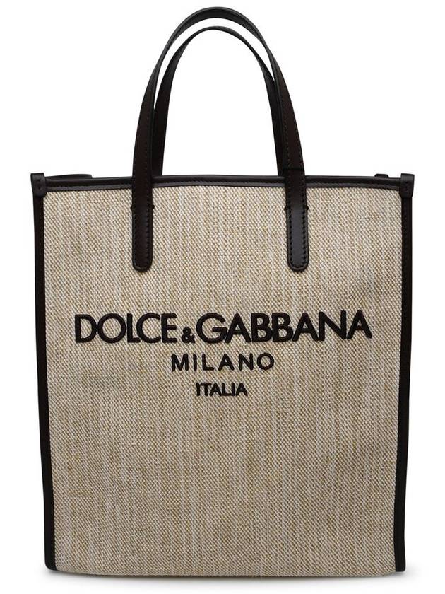 23 fw Canvas Linen Handbag WITH Logo Embroidery BM2259AN23380718 B0650468257 - DOLCE&GABBANA - BALAAN 2