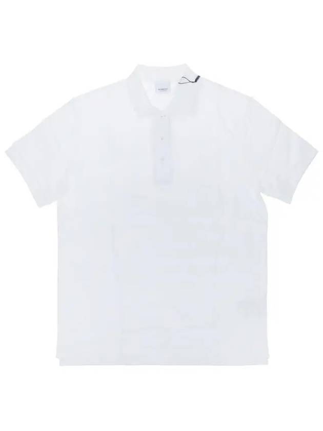 Monogram Motif Polo Shirt White - BURBERRY - BALAAN 2