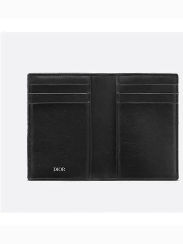 Bi-Fold Card Holder Black  Oblique Jacquard - DIOR - BALAAN 4