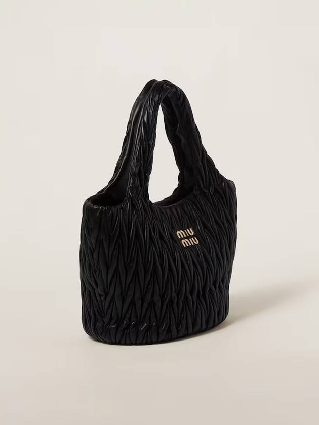 Wander Materasse Napa Leather Tote Bag Black - MIU MIU - BALAAN 6