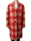 Women's Gabriel Wool Single Coat Orange - ISABEL MARANT - BALAAN 2