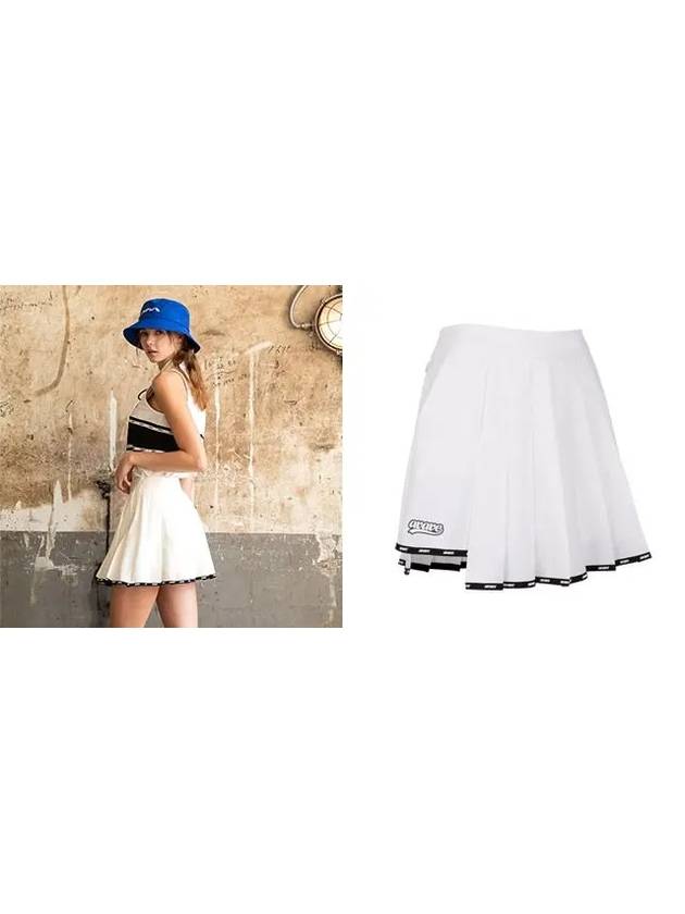 Golf Tennis Women s Asymmetric Culottes Pants Skirt White - AVAVE - BALAAN 3