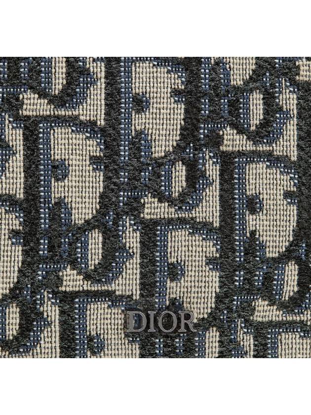 Oblique Zipper Half Wallet Black Beige - DIOR - BALAAN 6