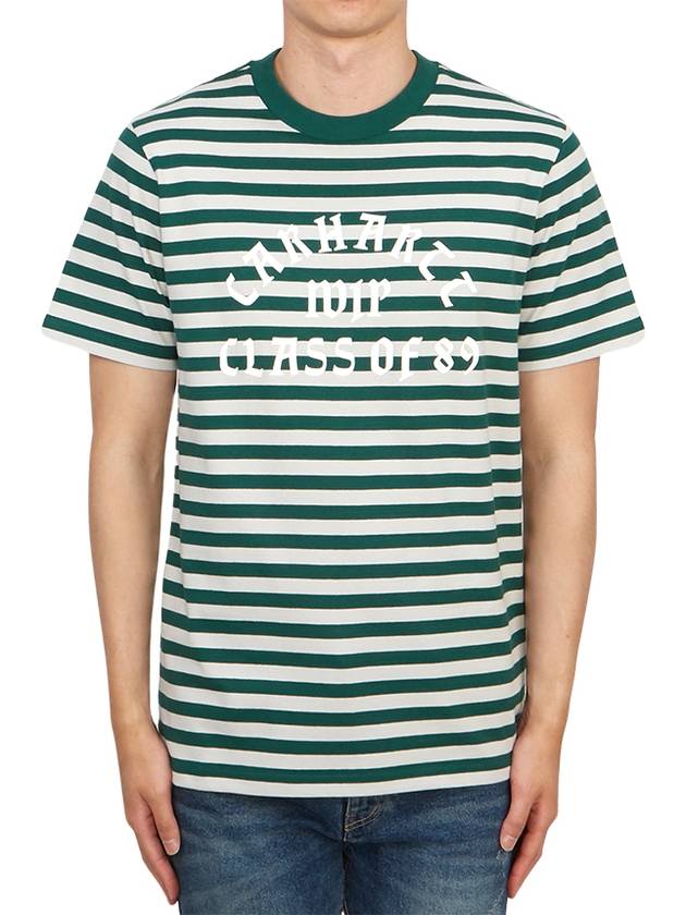 Scotty Striped Short Sleeve T-Shirt White Green - CARHARTT WIP - BALAAN 2