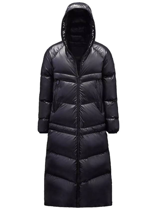 Chanon Quilted Long Hooded Nylon Padding Black - MONCLER - BALAAN 2