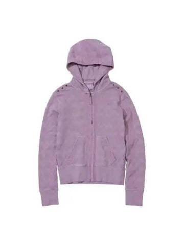 Jacquard hoodie zip up dusty pink - SCULPTOR - BALAAN 1