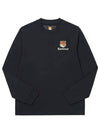 Fox Head Patch Crew Neck Long Sleeve T-Shirt Black - BARBOUR - BALAAN 4