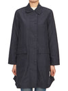 Military Ripstop Round Collar Over Pea Coat Navy - THOM BROWNE - BALAAN 3