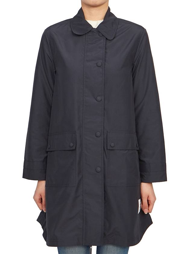 Military Ripstop Round Collar Over Pea Coat Navy - THOM BROWNE - BALAAN 3