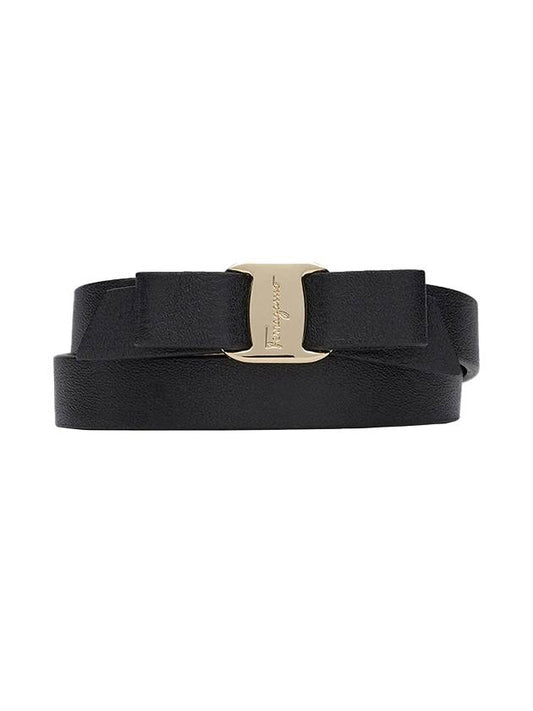 Salvatore Vara Bow Bracelet Black - SALVATORE FERRAGAMO - BALAAN 1